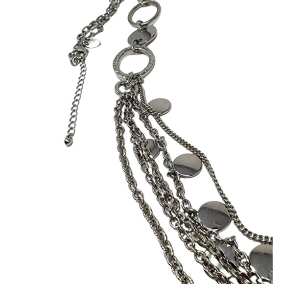 Lia Sophia "Commotion" Stunning Long, Shiny Silver Women's Necklace (38" - 41") - Picture 6 of 9